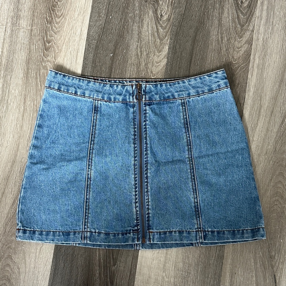 Altar'd State Blue Denim Mini Skirt
